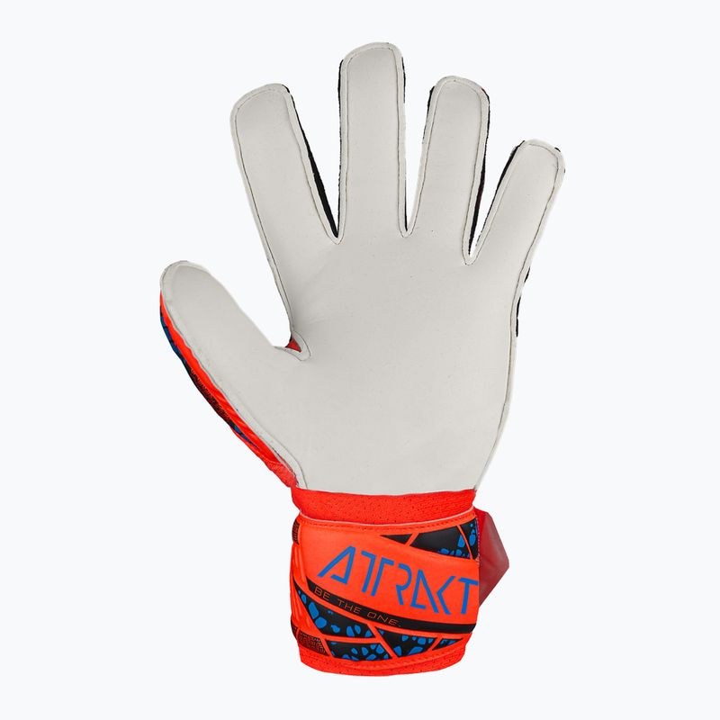 Vaikiškos vartininko pirštinės Reusch Attrakt Solid Finger Support Junior hyper orng/elec blue 3