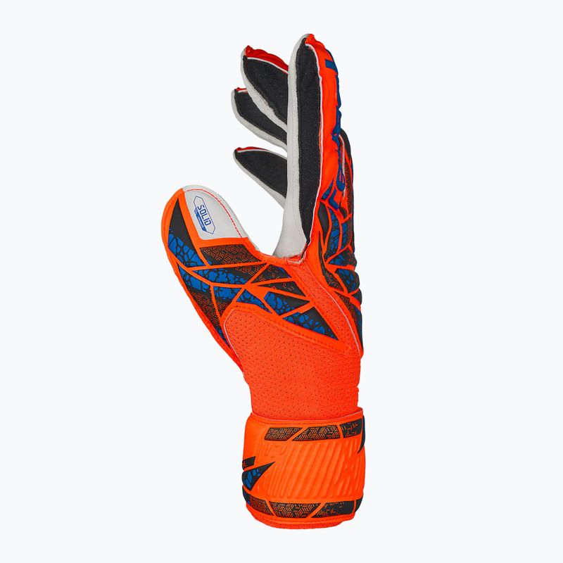 Vaikiškos vartininko pirštinės Reusch Attrakt Solid Finger Support Junior hyper orng/elec blue 4