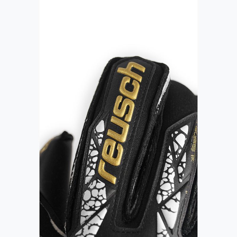 Vartininko pirštinės Reusch Attrakt Gold X Evolution Cut Finger Support black/gold/white/black 5