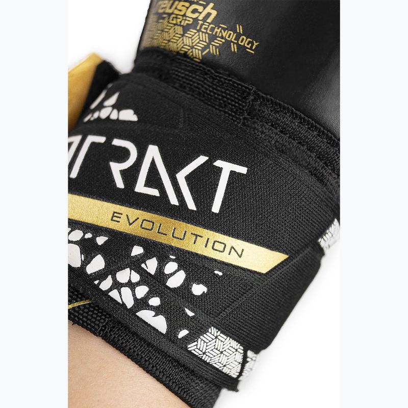 Vartininko pirštinės Reusch Attrakt Gold X Evolution Cut Finger Support black/gold/white/black 9