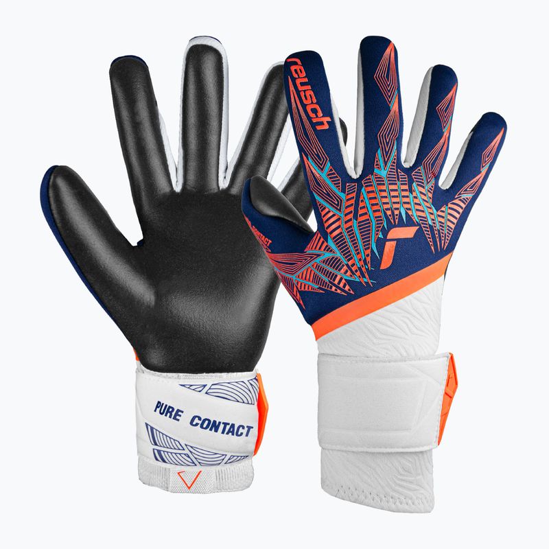 Vartininko pirštinės Reusch Pure Contact Gold premium blue/electric orange/black