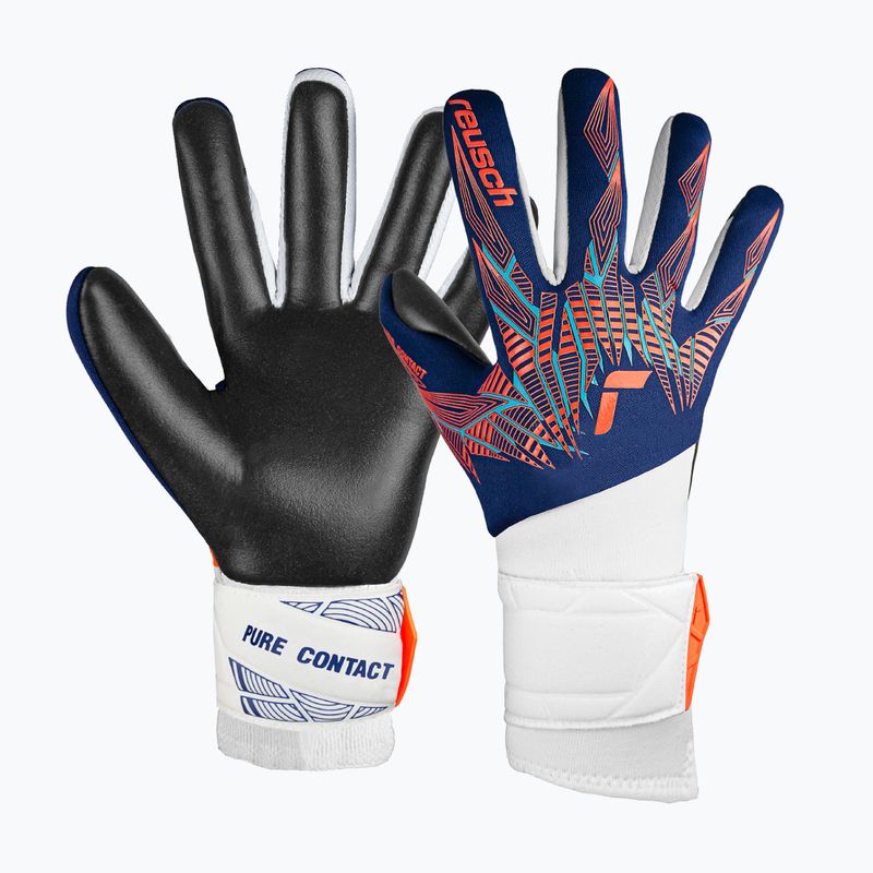 Vartininko pirštinės Reusch Pure Contact Silver premium blue/electric orange/black
