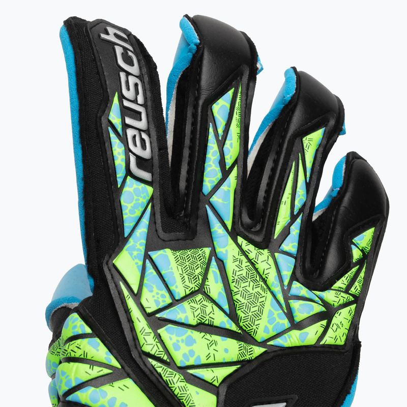 Vartininko pirštinės Reusch Attrakt Aqua Evolution black/fluo lime/aqua 4