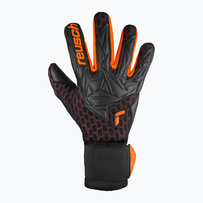 Vartininkų pirštinės Reusch Attrakt Gold X Airvent black/shocking orange 2