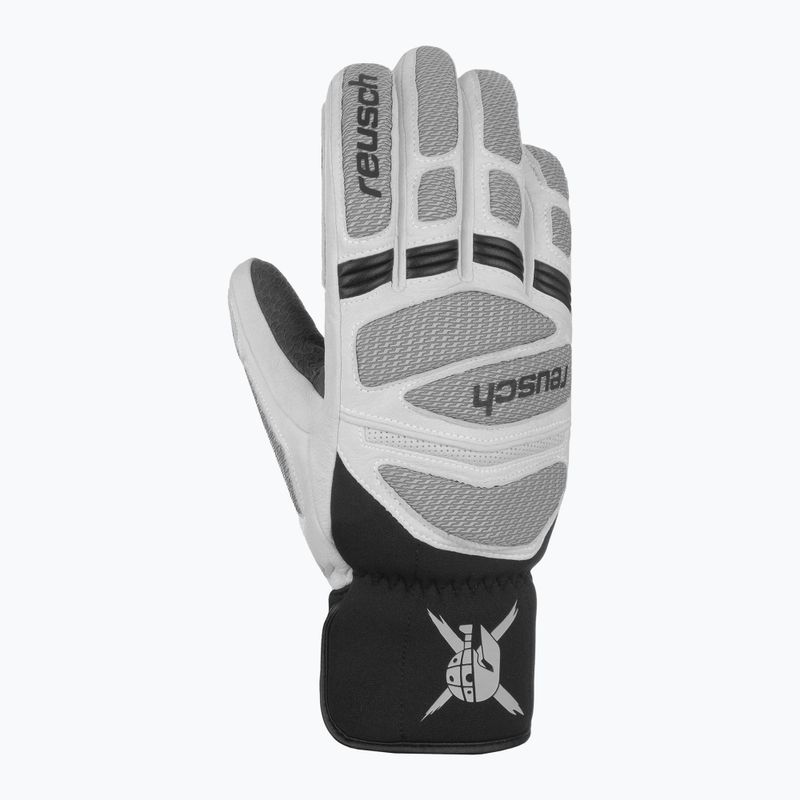 Vyriškos slidinėjimo pirštinės Reusch Worldcup Warrior DG white/glacier 3