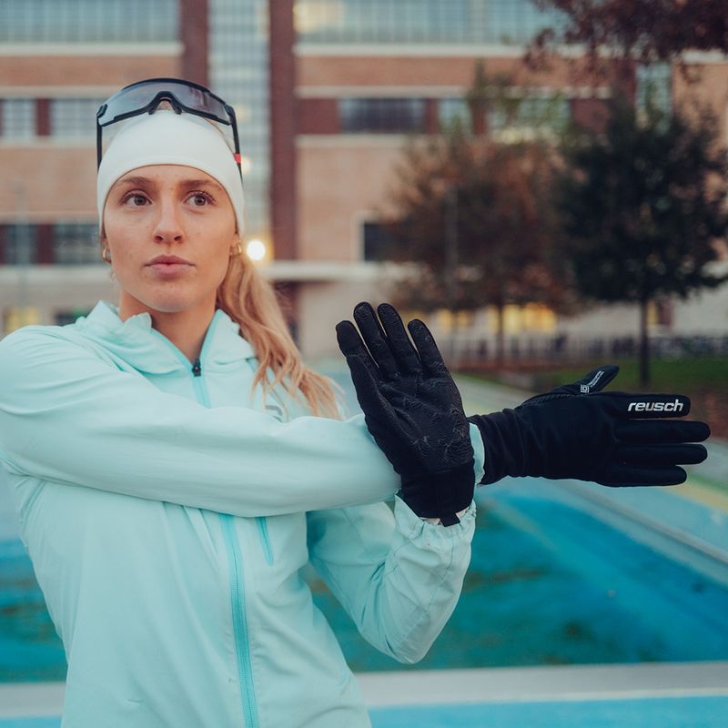 Vyriškos pirštinės Reusch Karayel Windstopper Touch-Tec black/silver 7