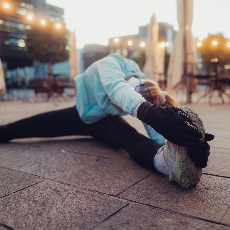 Vyriškos pirštinės Reusch Karayel Windstopper Touch-Tec black/silver 9