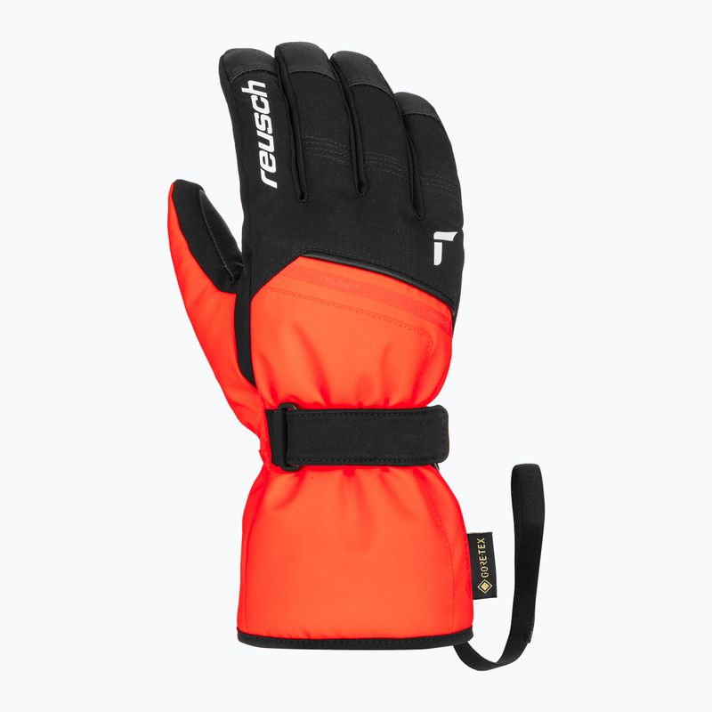 Slidinėjimo pirštinės Reusch Morris GORE-TEX black/fluo red 3