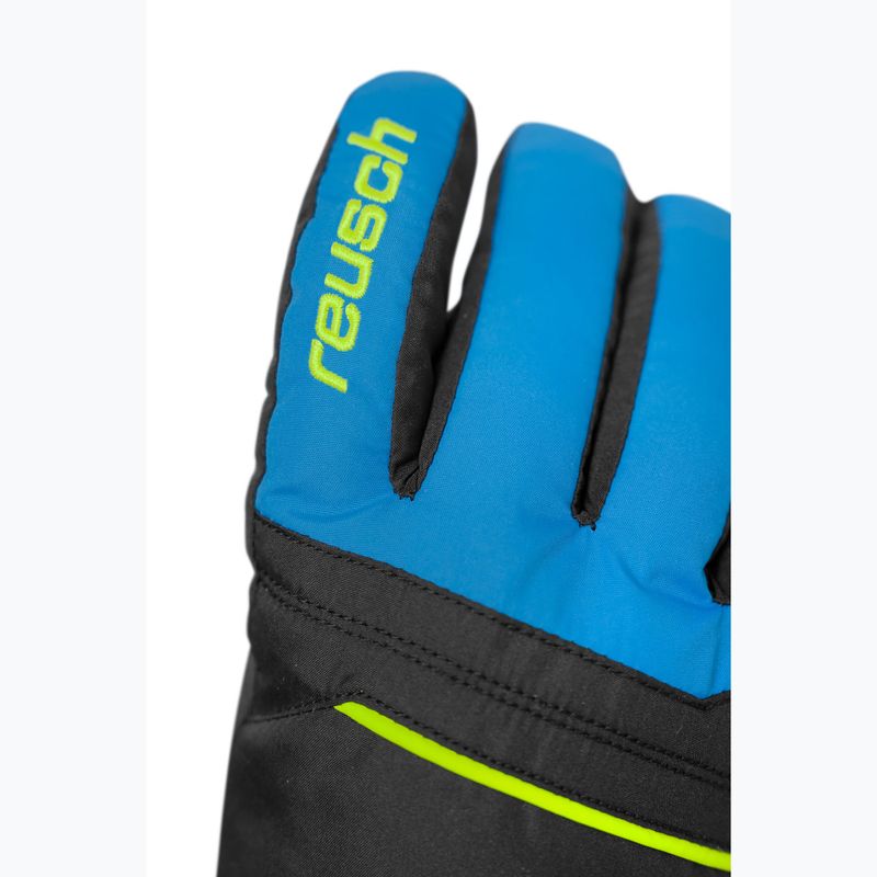 Vaikiškos slidinėjimo pirštinės Reusch Alan Junior black/brilliant blue/safety yellow 4