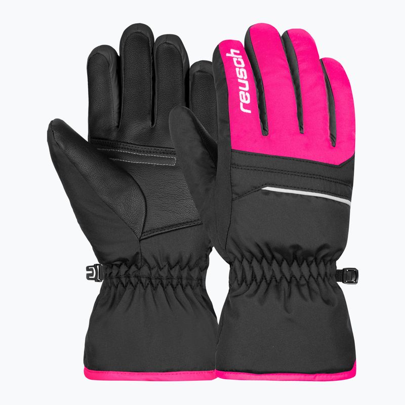 Vaikiškos slidinėjimo pirštinės Reusch Alan Junior black/pink glo 2