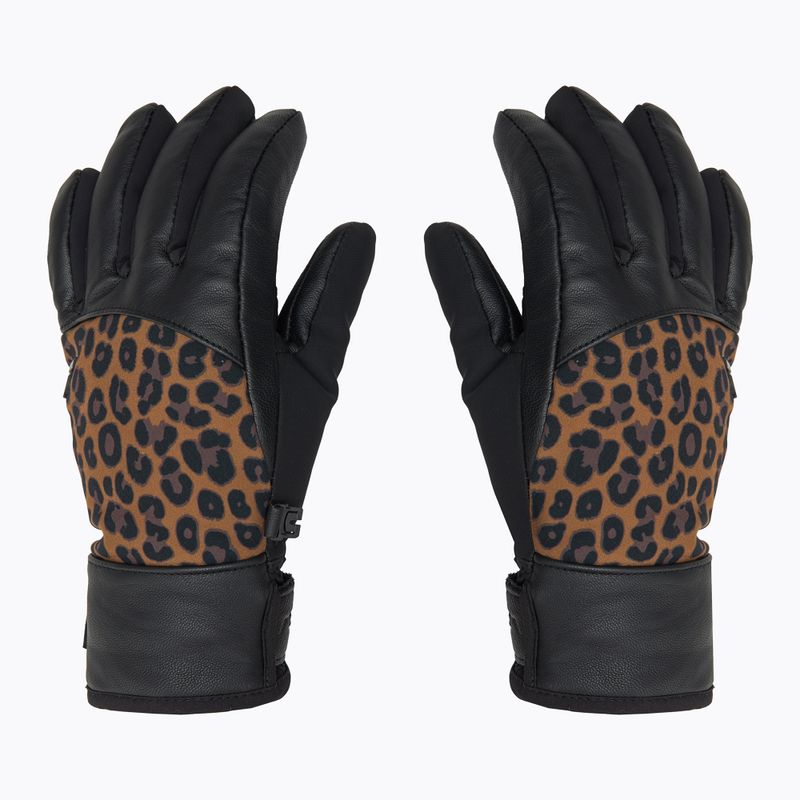 Moteriškos slidinėjimo pirštinės Reusch Beatrix R-Tex XT black/brown leopard 3
