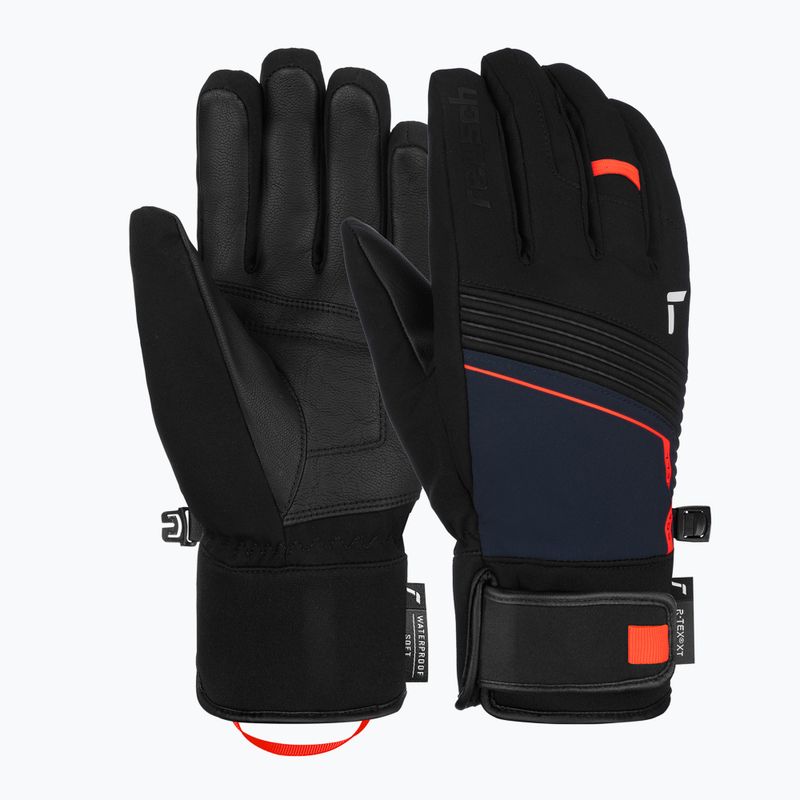 Slidinėjimo pirštinės Reusch Louis R-Tex XT black/dress blue/fluorescent red 2
