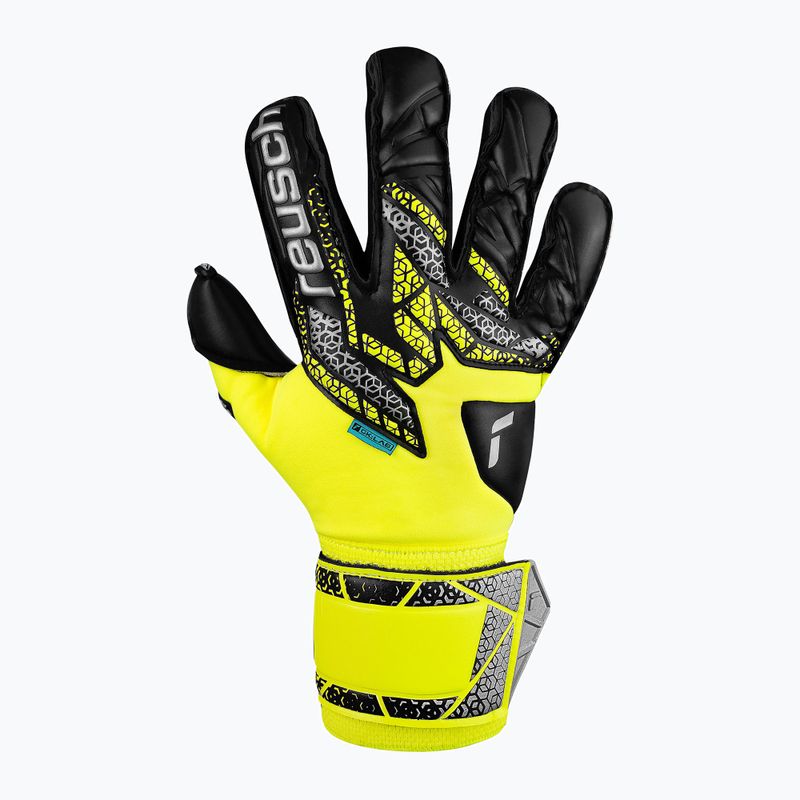 Vartininko pirštinės Reusch Attrakt Duo Evolution safety yellow/silver/black 2