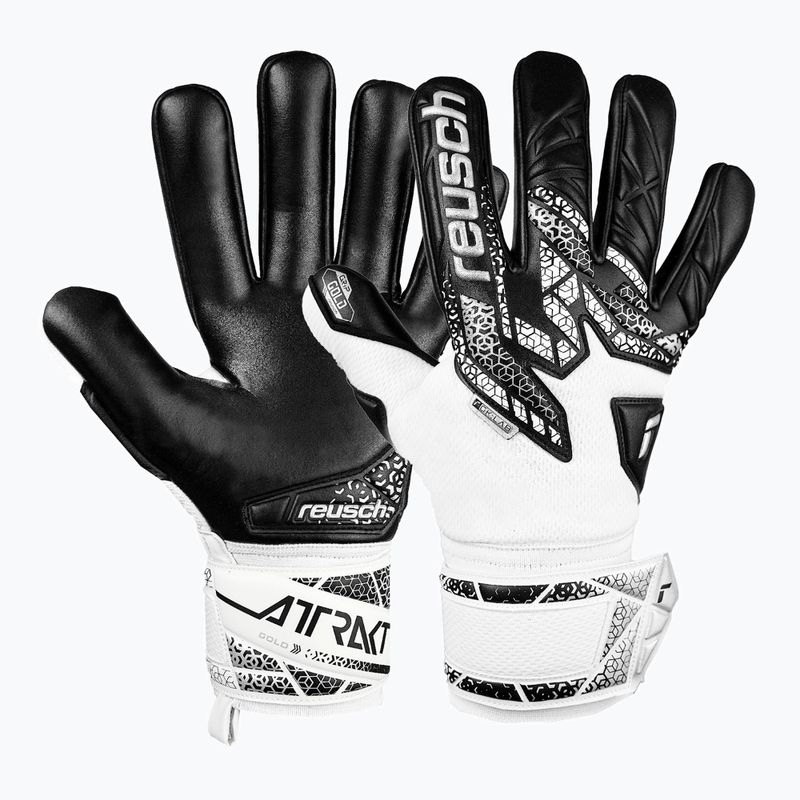 Vartininkų pirštinės Reusch Attrakt Gold NC white/silver/black