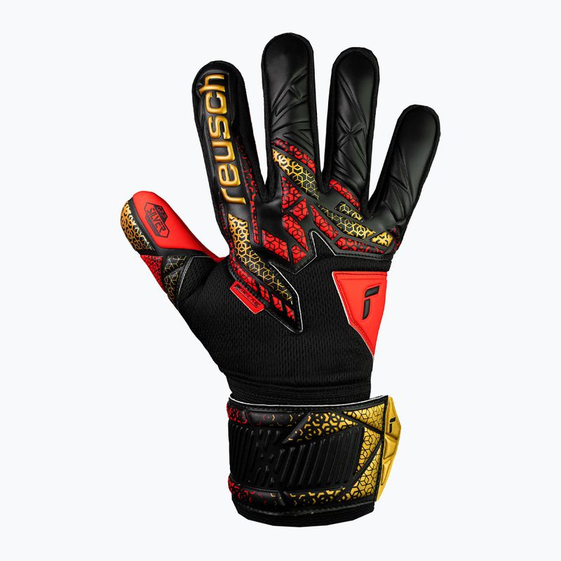 Vartininko pirštinės Reusch Attrakt Silver black/gold/fiery red 2