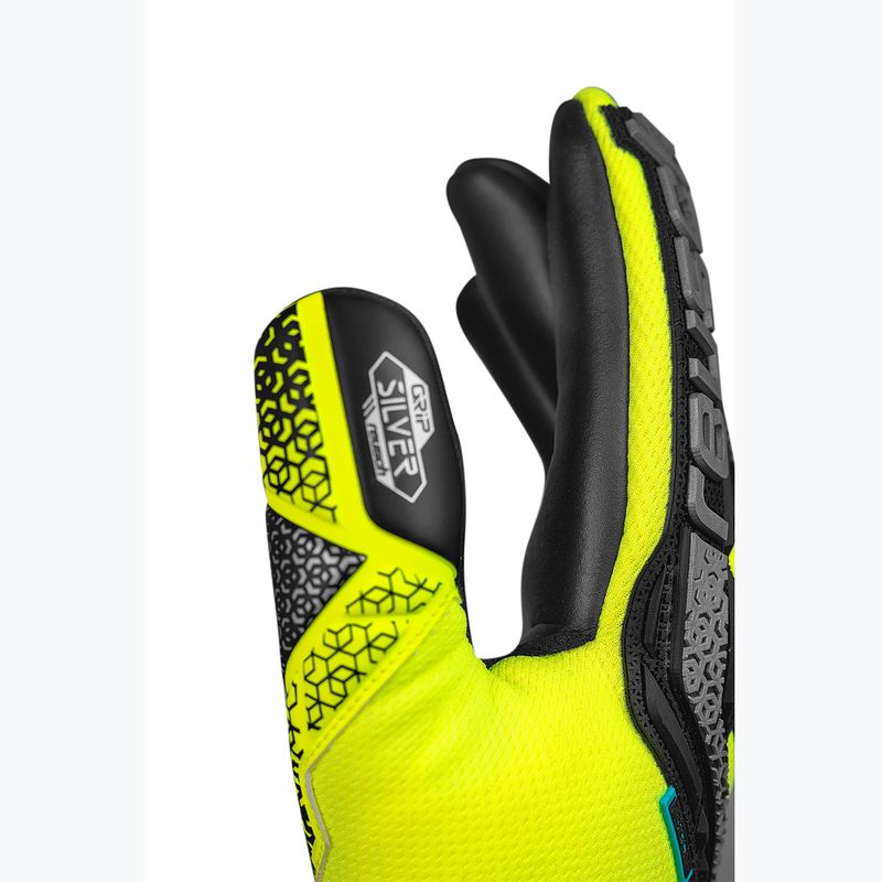 Vartininko pirštinės Reusch Attrakt Freegel Silver safety yellow/silver/black 6