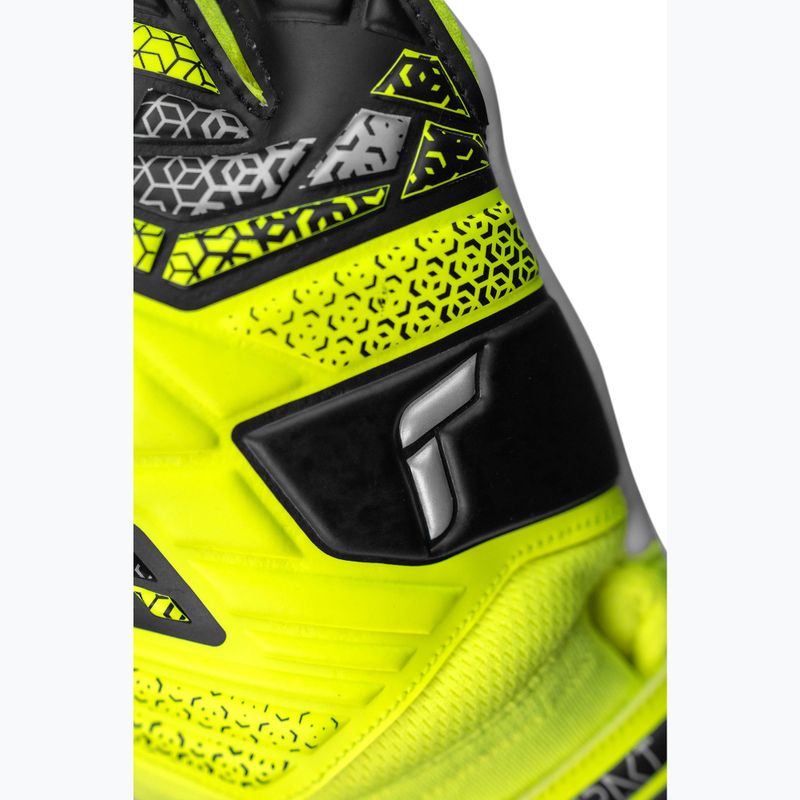 Vartininko pirštinės Reusch Attrakt Starter Solid safety yellow/silver 5