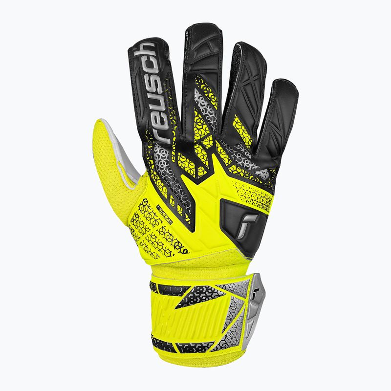 Vartininko pirštinės Reusch Attrakt Solid safety yellow/silver 2