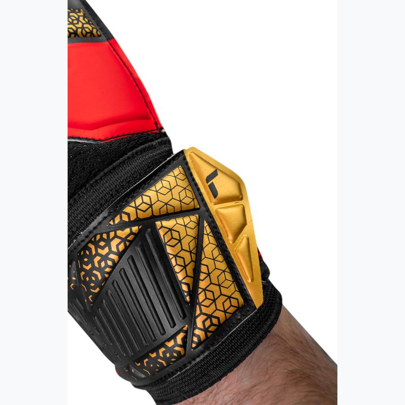 Vartininko pirštinės Reusch Attrakt Solid black/gold/fiery red 7