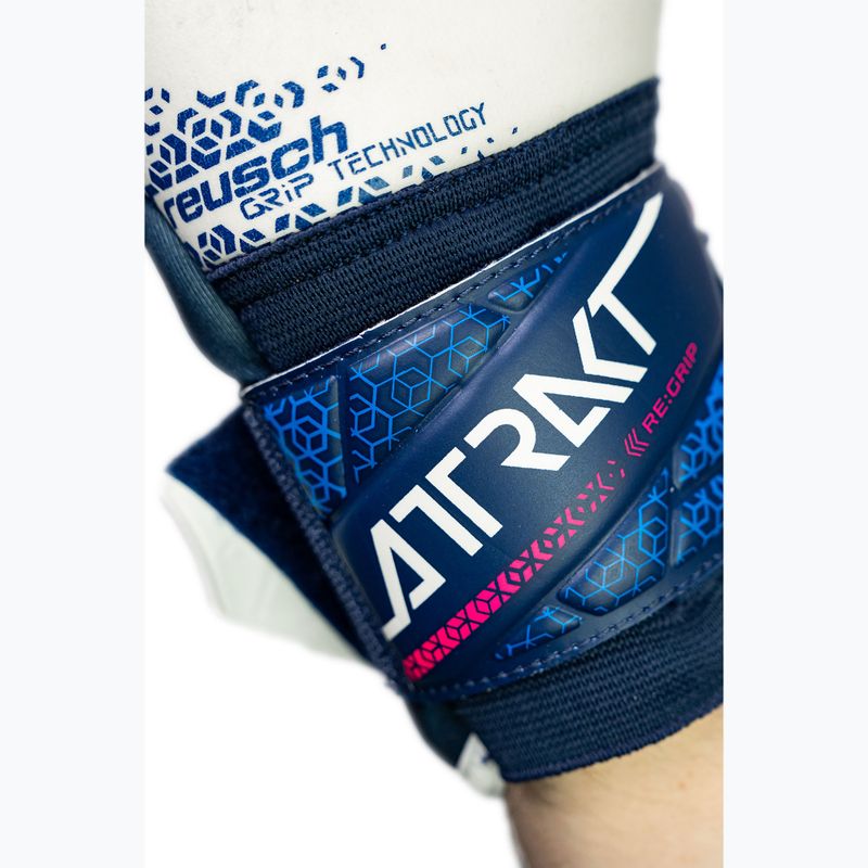 Vartininko pirštinės Reusch Attrakt RE:GRIP blue/pink/white 8