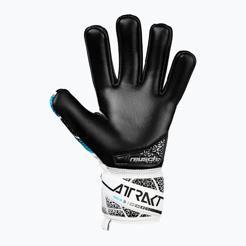 Vaikiškos vartininkų pirštinės Reusch Attrakt Gold NC Junior white/silver/black 3