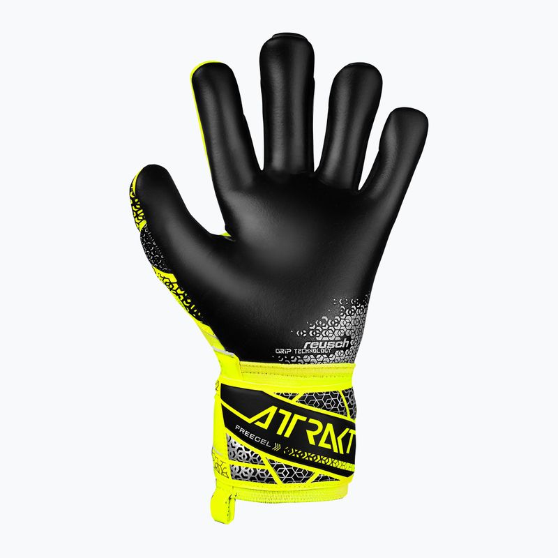 Vaikiškos vartininko pirštinės Reusch Attrakt Freegel Silver Junior safety yellow/silver/black 3