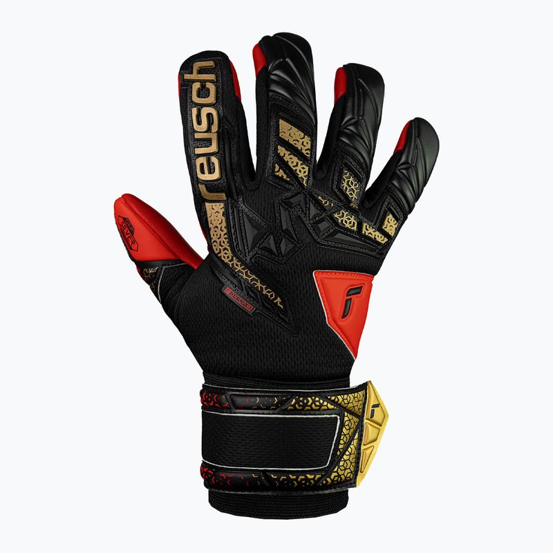 Vaikiškos vartininko pirštinės Reusch Attrakt Freegel Silver Junior black/gold/fiery red 2