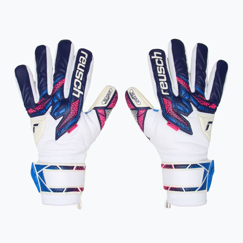 Vaikiškos vartininko pirštinės Reusch Attrakt RE:GRIP NC Junior blue/pink/white 2