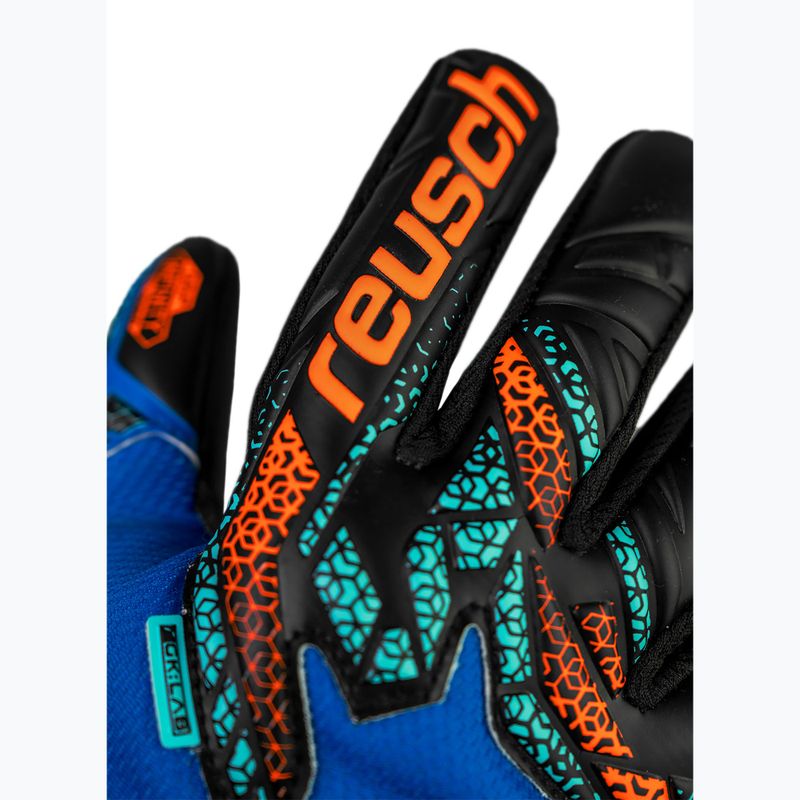Vartininko pirštinės Reusch Attrakt Infinity NC Junior electric blue/shocking orange/black 5