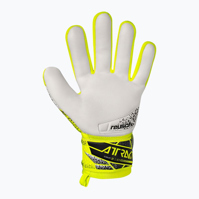Vaikiškos vartininkų pirštinės Reusch Attrakt Grip Junior safety yellow/silver 3