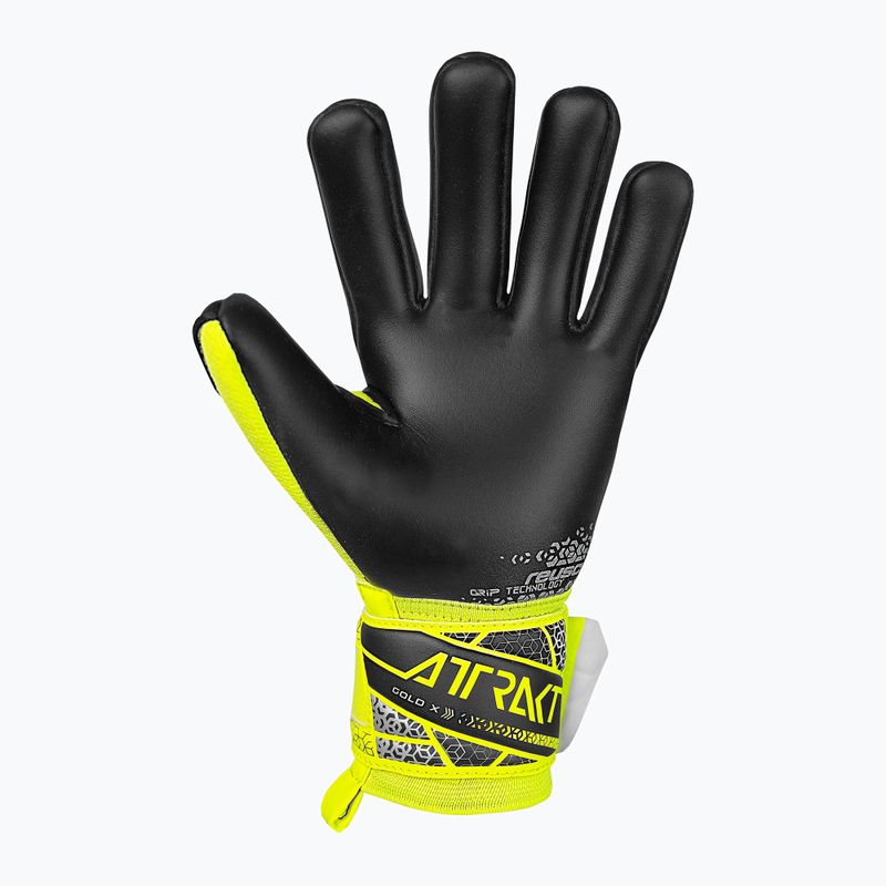Vaikiškos vartininkų pirštinės Reusch Attrakt Gold X NC Junior safety yellow/silver/black 3