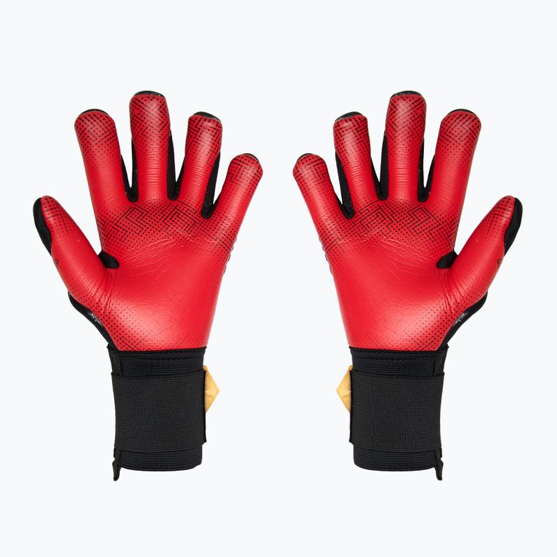 Vartininkų pirštinės Reusch Attrakt Gold X GluePrint black/gold/fiery red 3