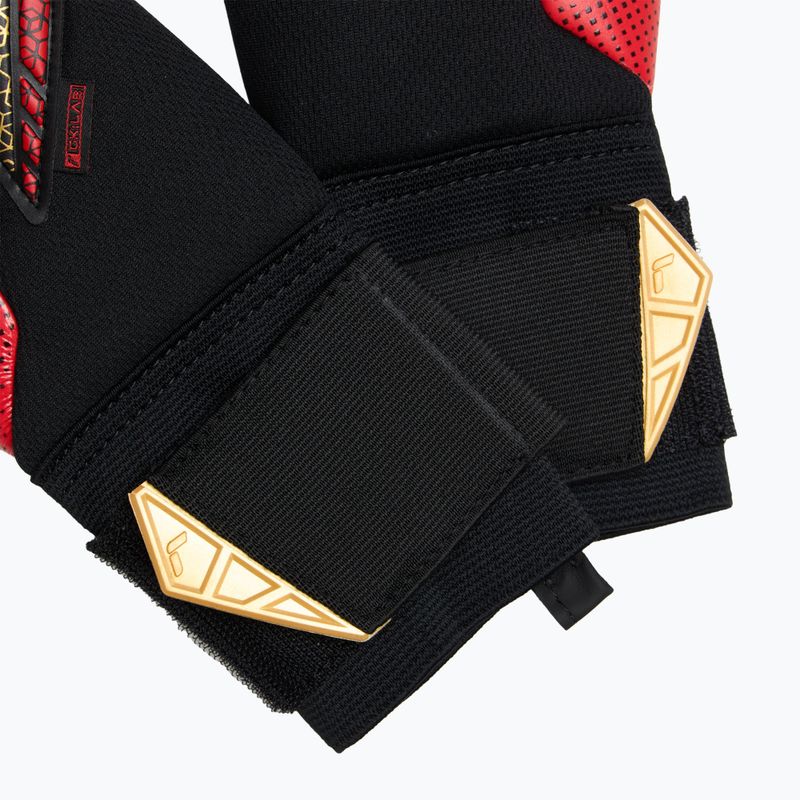 Vartininkų pirštinės Reusch Attrakt Gold X GluePrint black/gold/fiery red 5