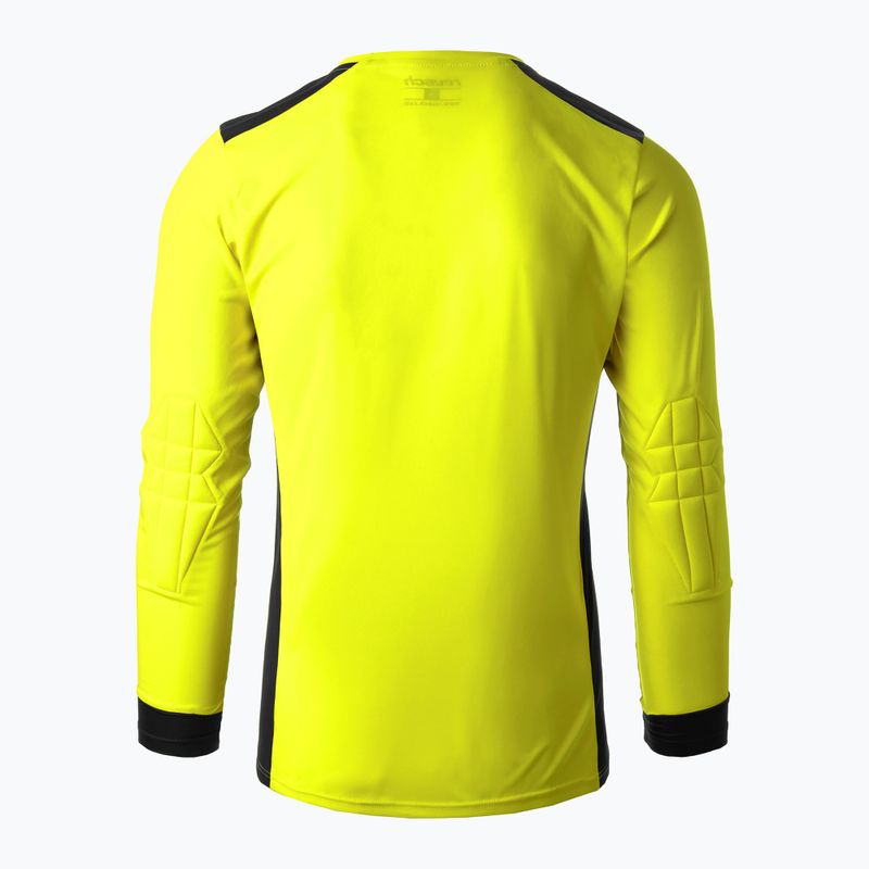 Vyrų vartininko marškinėliai Reusch Match Longsleeve Padded safety yellow/black 2