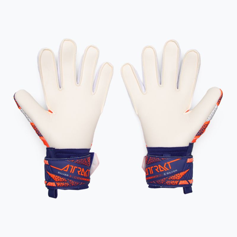 Vartininko pirštinės Reusch Attrakt Silver shocking orange/energize blue 3