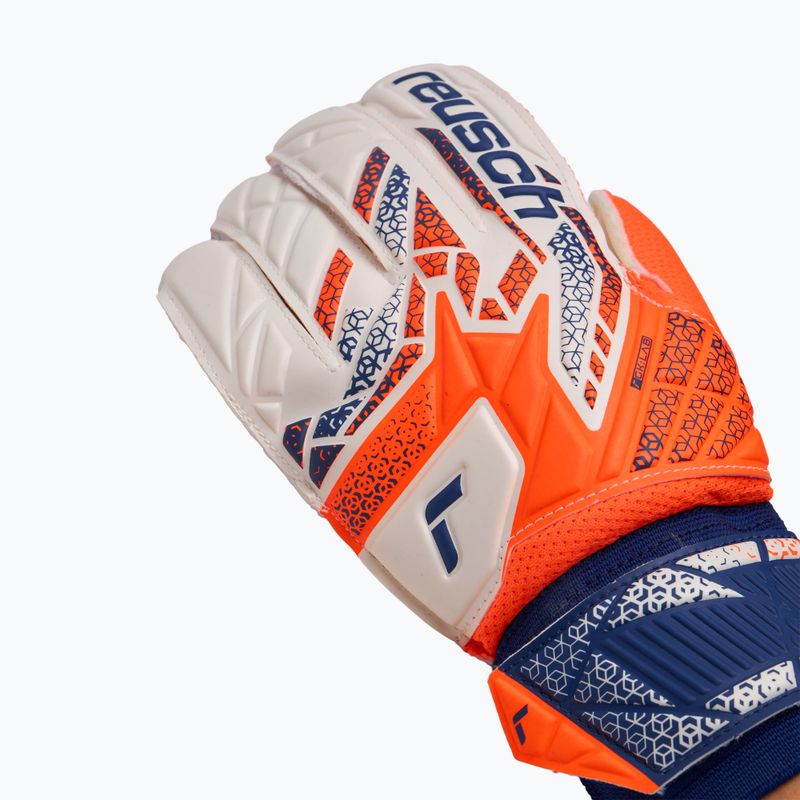 Vartininko pirštinės Reusch Attrakt Solid shocking orange/energize blue 4