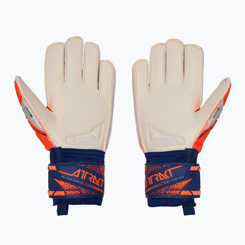 Vartininko pirštinės Reusch Attrakt Silver Junior shocking orange/energize blue 3