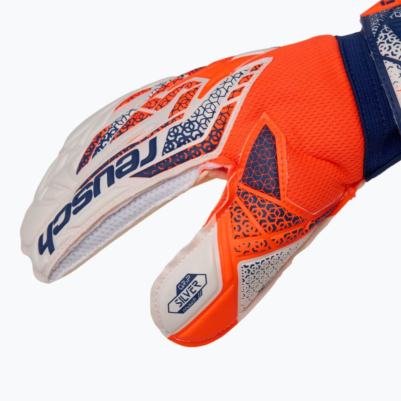 Vartininko pirštinės Reusch Attrakt Silver Junior shocking orange/energize blue 4