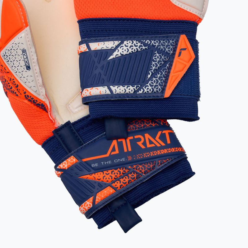 Vartininko pirštinės Reusch Attrakt Silver Junior shocking orange/energize blue 5