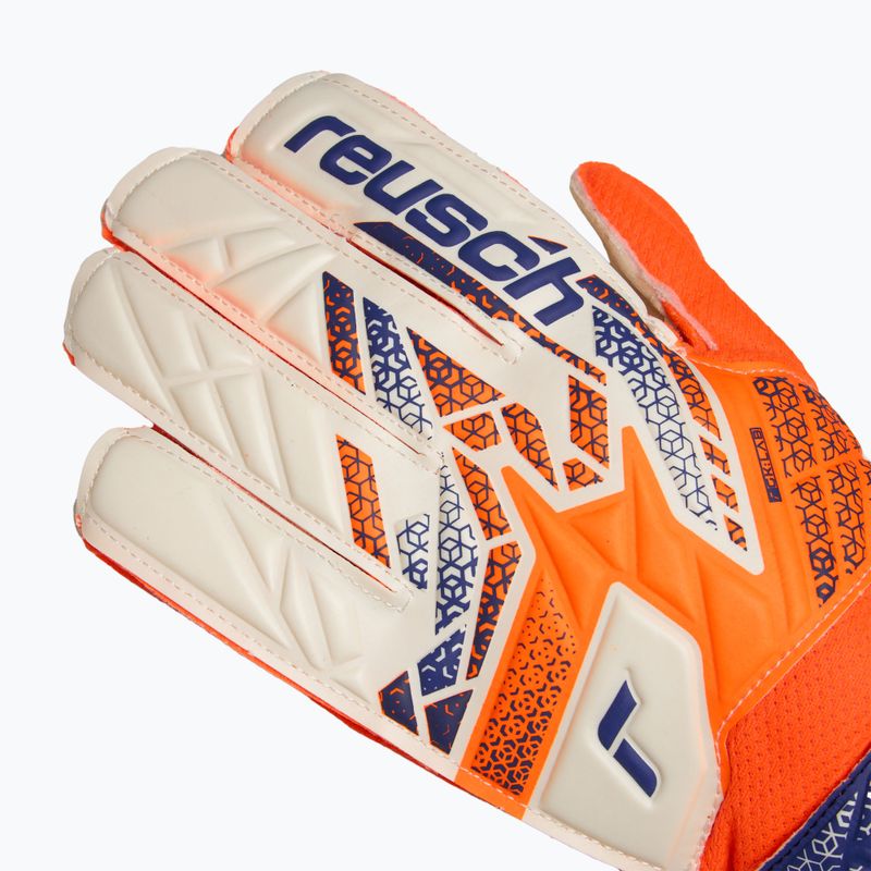 Vaikiškos vartininko pirštinės Reusch Attrakt Solid Junior shocking orange/energize blue 4