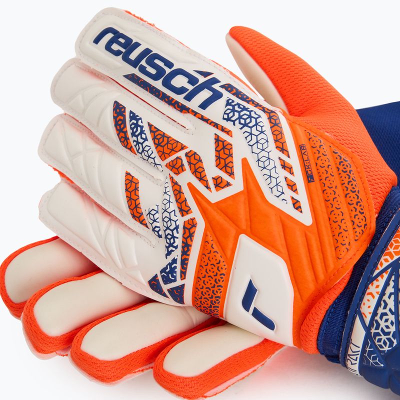 Vartininko pirštinės Reusch Attrakt Starter Solid shocking orange/energize blue 4