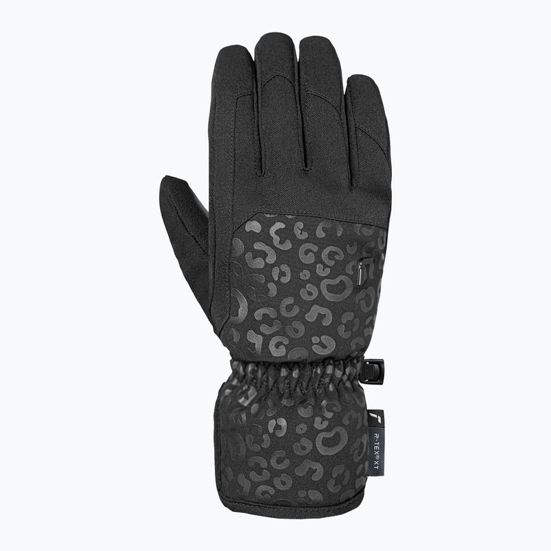 Moteriškos slidinėjimo pirštinės Reusch Keira R-Tex XT black/black leopard 3