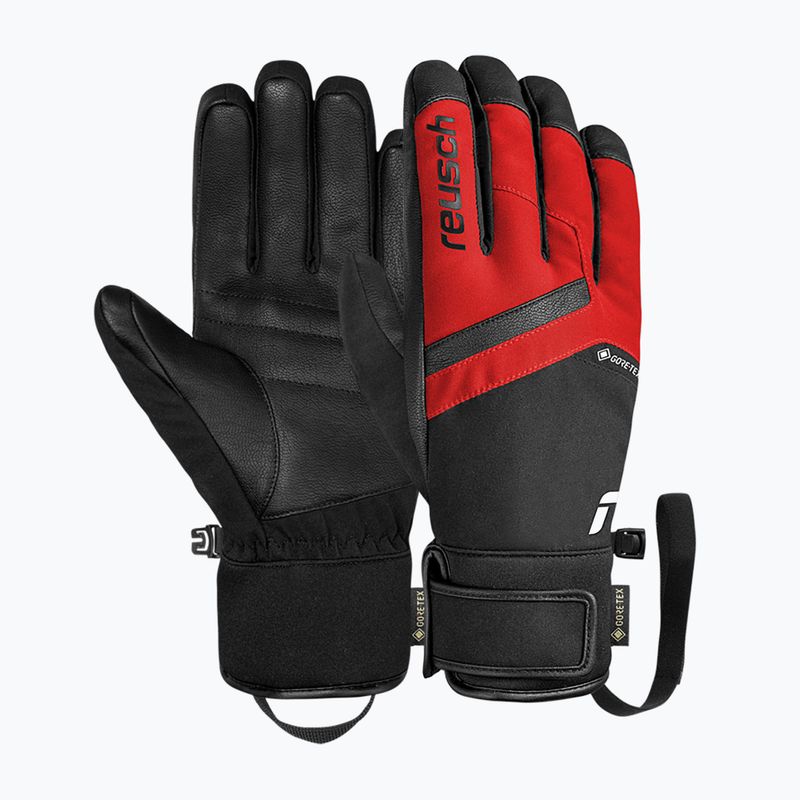 Vyriškos slidinėjimo pirštinės Reusch Booster Gore-Tex black/tango red 2
