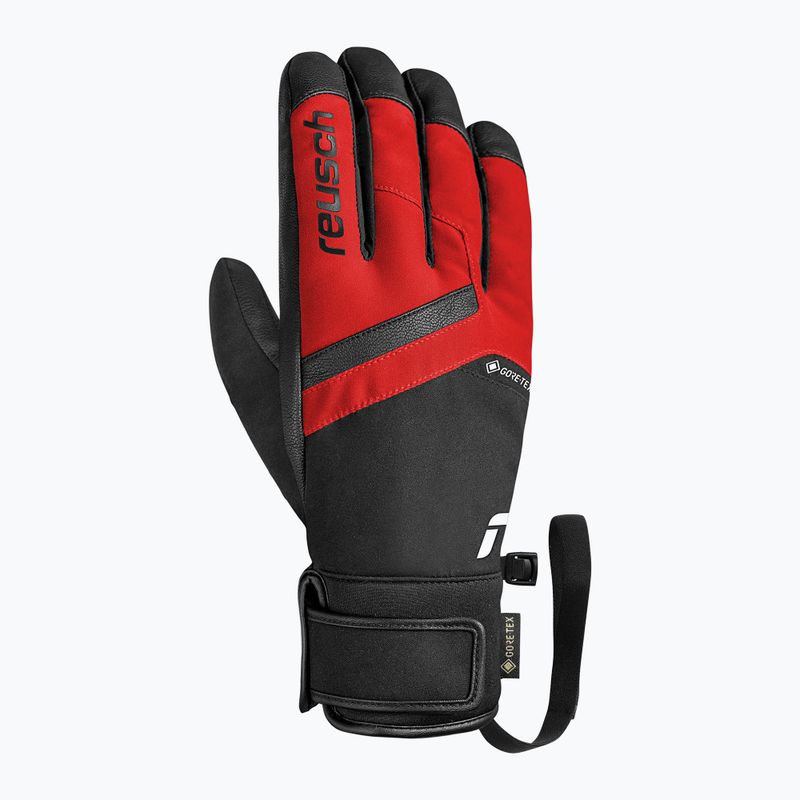 Vyriškos slidinėjimo pirštinės Reusch Booster Gore-Tex black/tango red 3