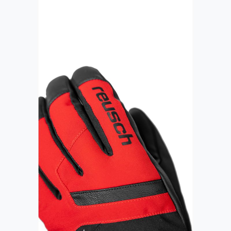 Vyriškos slidinėjimo pirštinės Reusch Booster Gore-Tex black/tango red 5