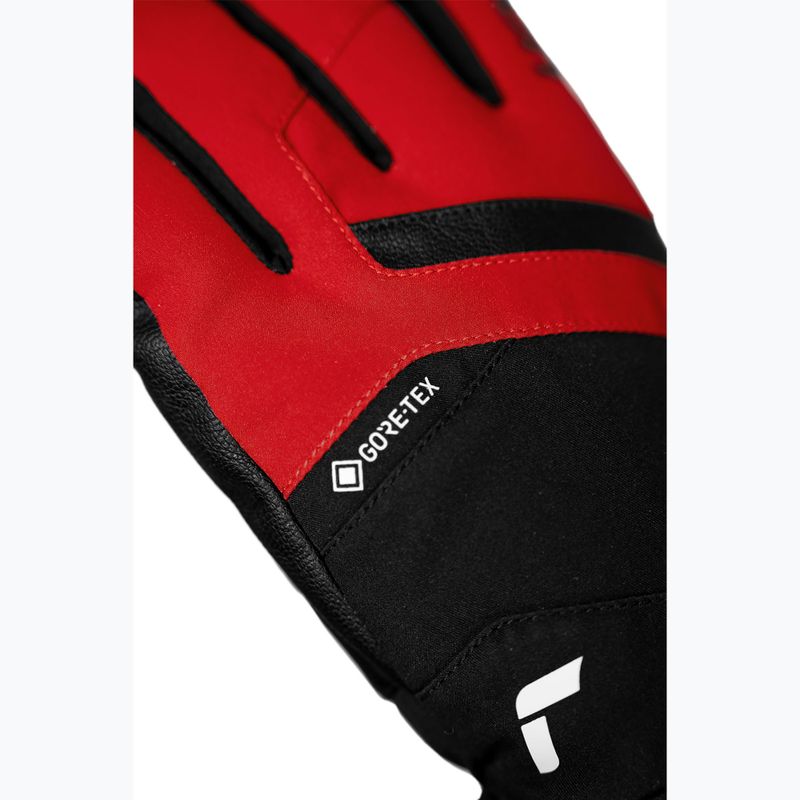 Vyriškos slidinėjimo pirštinės Reusch Booster Gore-Tex black/tango red 6