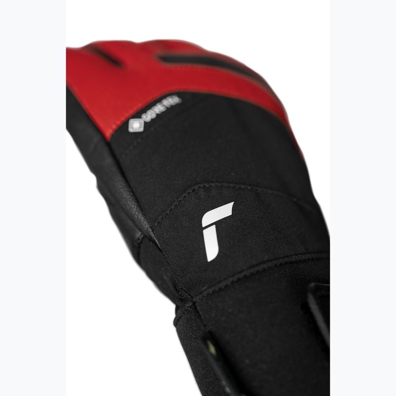 Vyriškos slidinėjimo pirštinės Reusch Booster Gore-Tex black/tango red 7