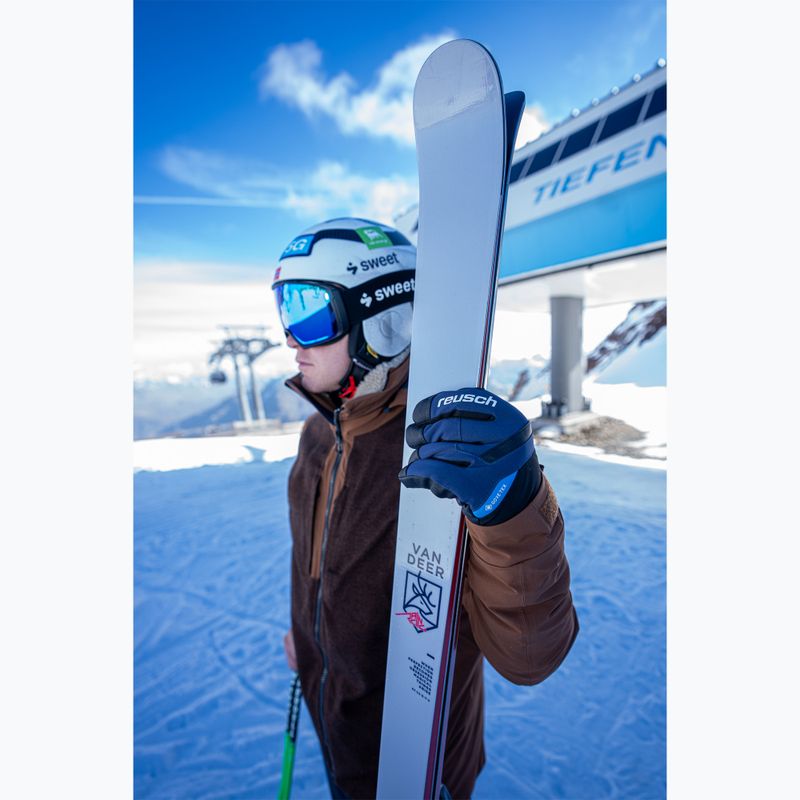 Vyriškos slidinėjimo pirštinės Reusch Booster Gore-Tex black/dress blue 10