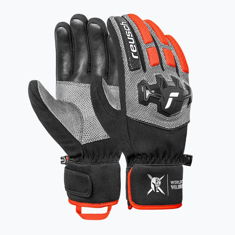 Vyriškos slidinėjimo pirštinės Reusch Worldcup Warrior R-Tex XT black/silver/fluo red 2