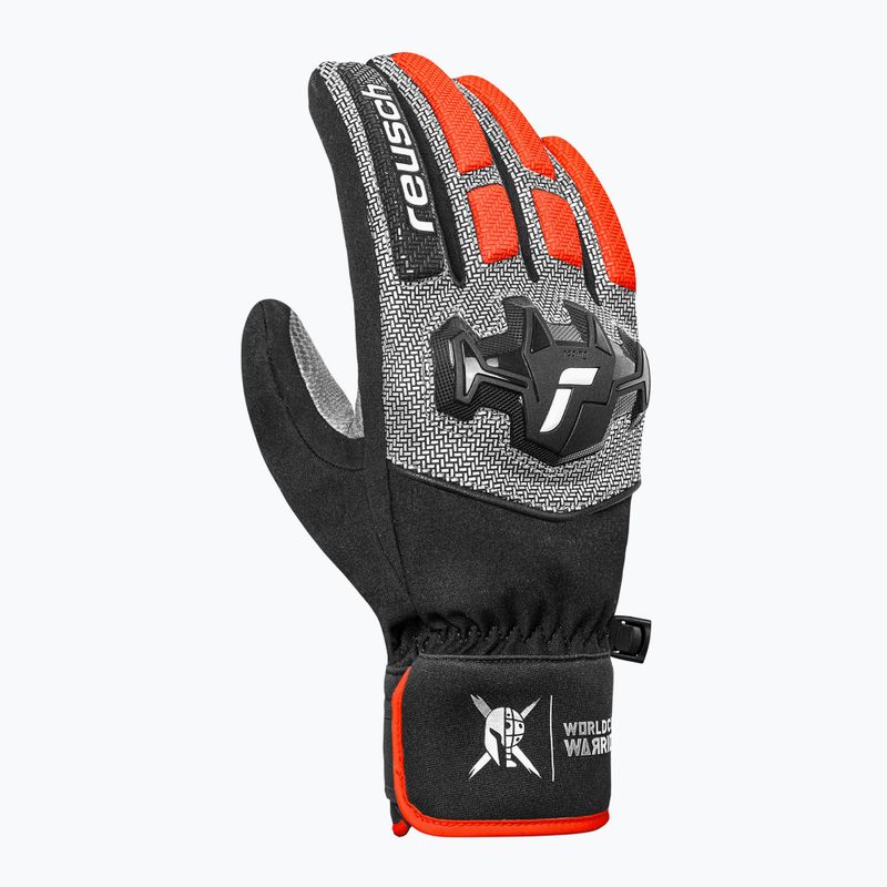 Vyriškos slidinėjimo pirštinės Reusch Worldcup Warrior R-Tex XT black/silver/fluo red 3